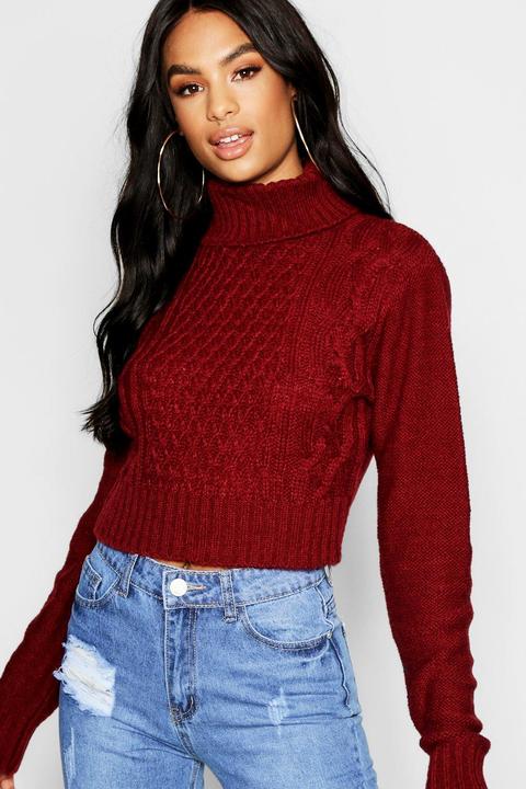 tall cable knit sweater