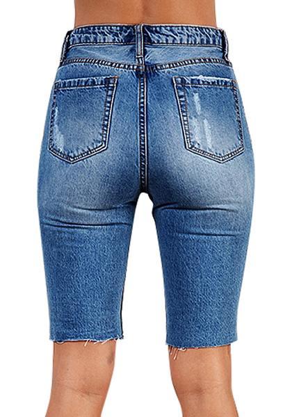 knee high ripped shorts
