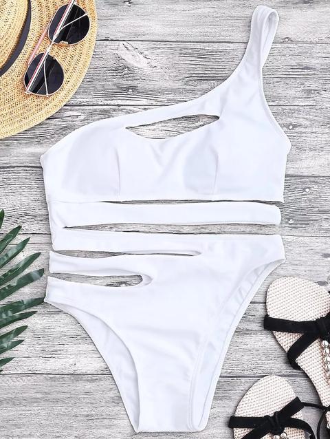 Costume Intero Monokini Asimmetrico A Fasciatura