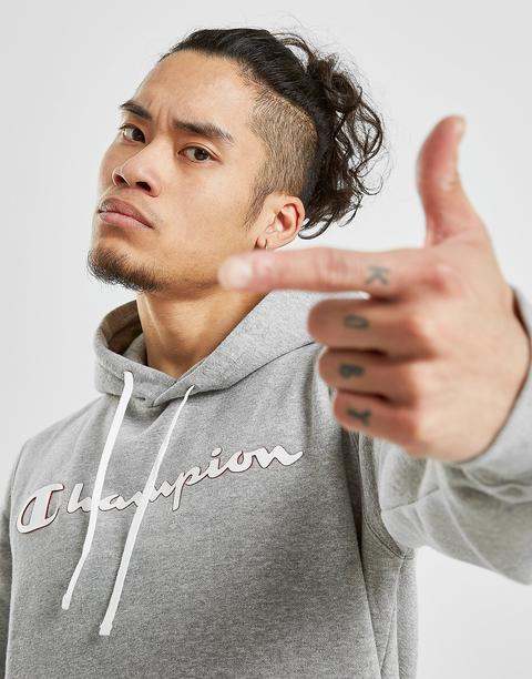 champion core hoodie grey