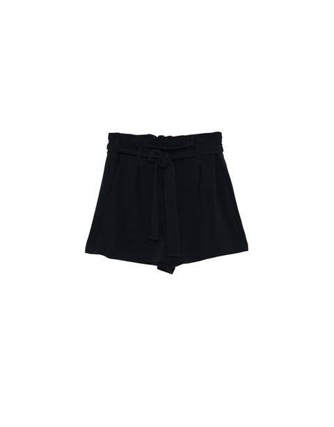 Shorts Paper Bag Lisos Con Cinturón