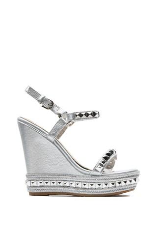 silver studded wedges