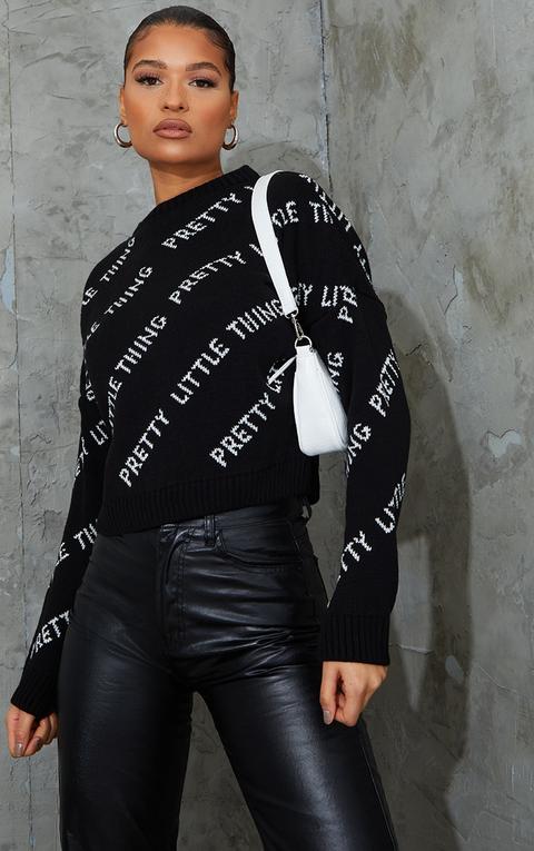 Prettylittlething Black Knitted Jumper