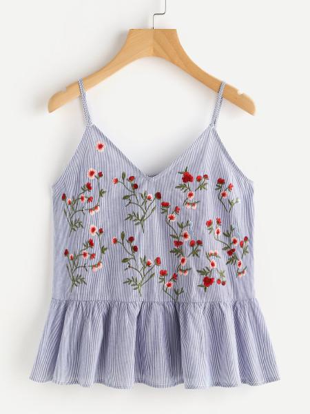 Top Camisole Con Ricamo