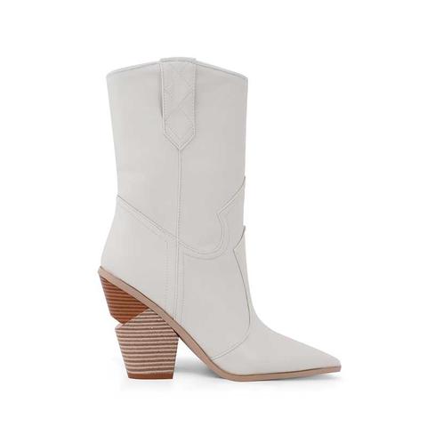 Gesa Sculptured Heel Western Cowboy Ankle Boots