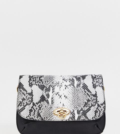 Bolso Bandolera Con Estampado De Serpiente De Oasis