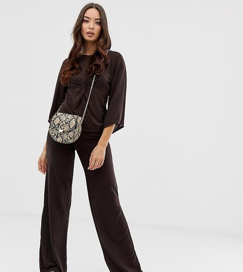 Boohoo Knitted Wide Leg Trousers Co Ord 