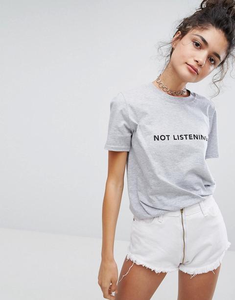 Adolescent Clothing - Not Listening - T-shirt - Grigio