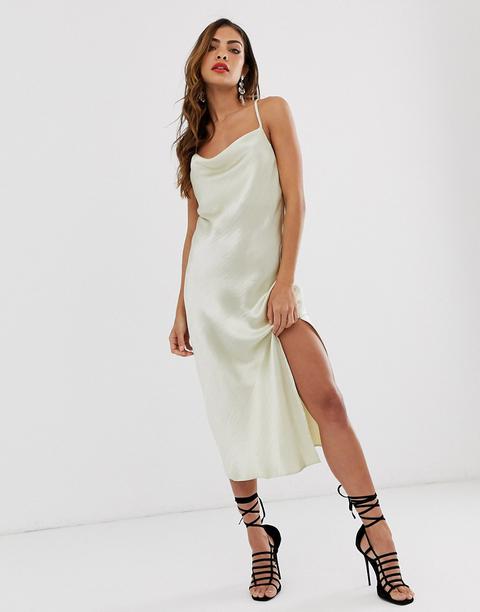 Asos Design Cami Midi Slip Dress In ...