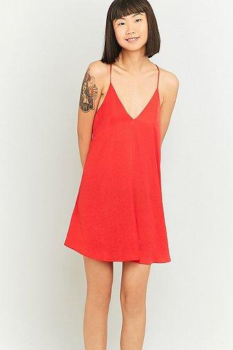 Pins & Needles Hammered Satin Slip Dress - Womens S