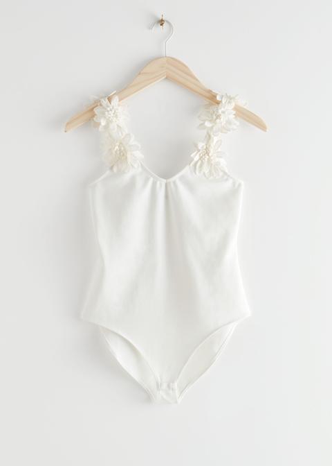 Flower Applique Bodysuit