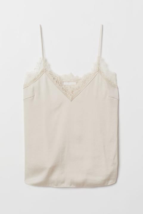 Satintop - Beige - Damen