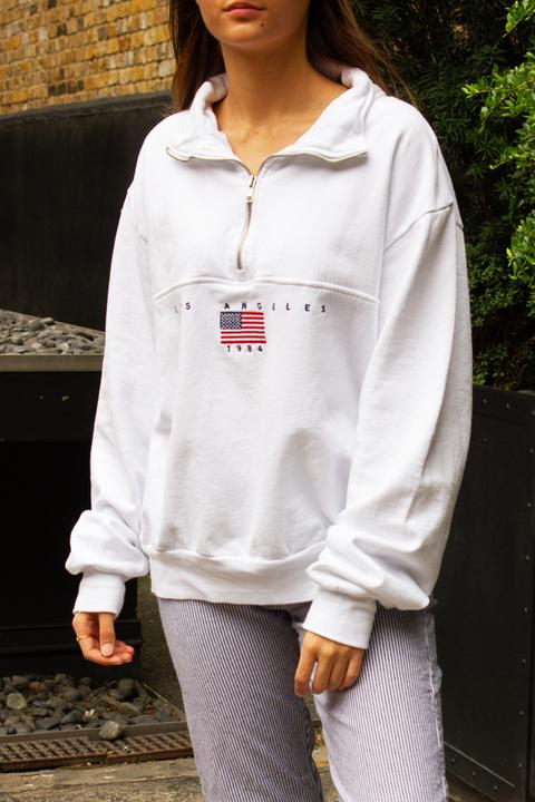 Brandy Melville White Carla Hoodie - $55 - From Victoria