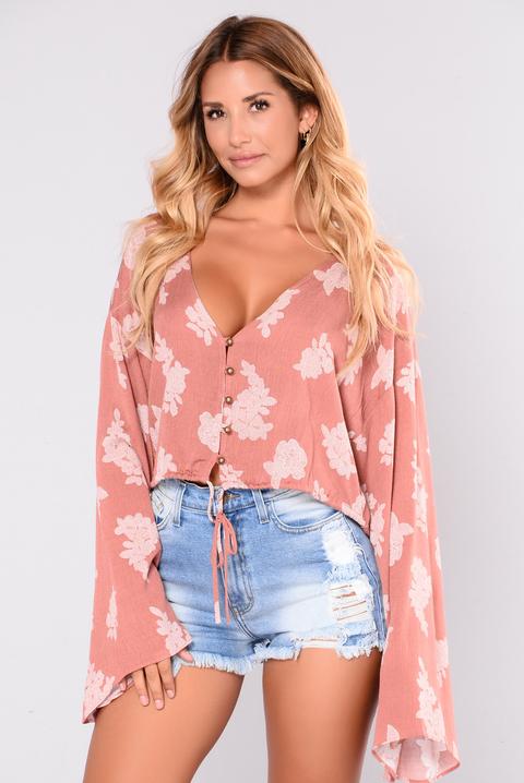 Rivers Crop Top - Mauve