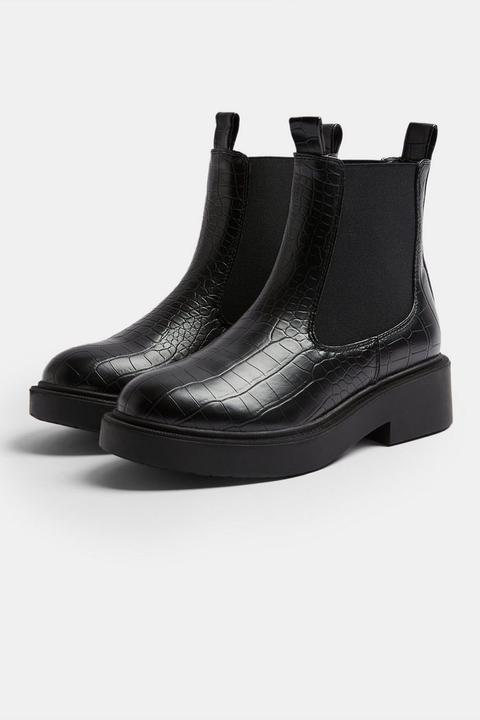 Karri Black Chelsea Croc Boots