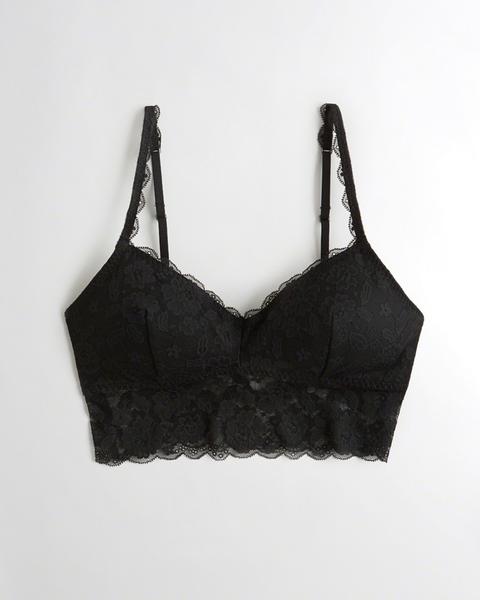 Lang Geschnittene Spitzen-bralette Mit Herausnehmbaren Polstern