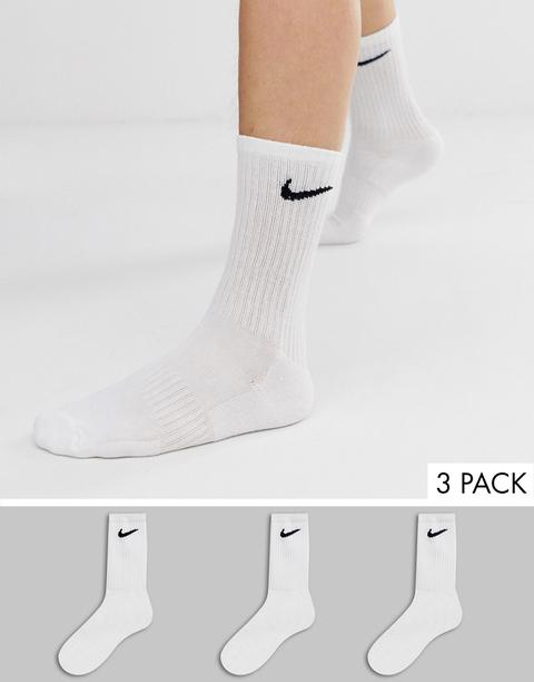 Pack De 3 Pares De Calcetines Deportivos Blancos Unisex De Nike Training
