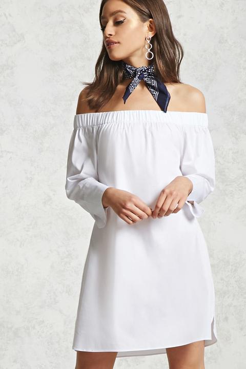 Vestito Con Scollo Omerale