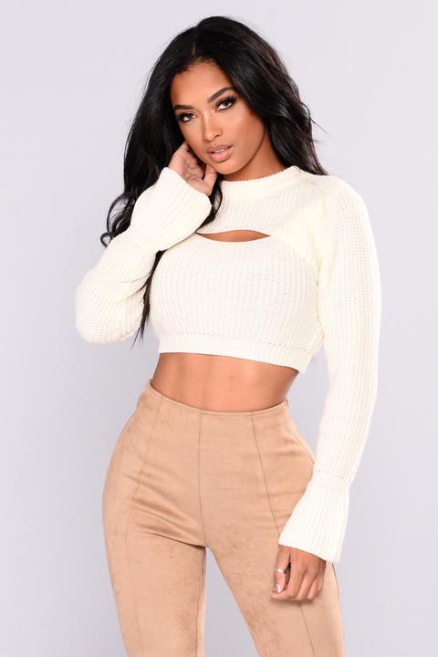 Chanelle Scoop Neck Sweater - Ivory