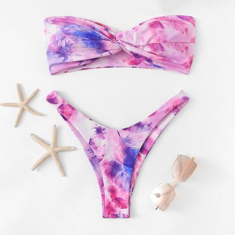 Set De Bikini De Tie Dye Al Azar Girante