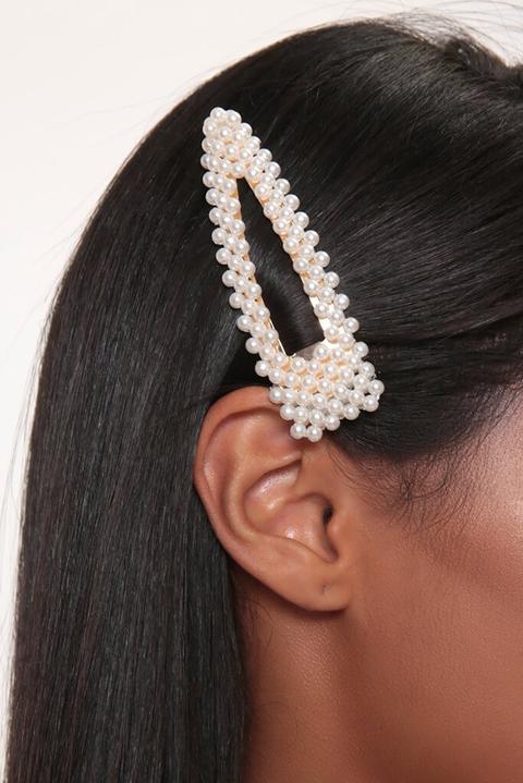 Cream Pearl Hair Clip