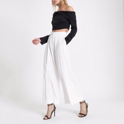Cream Wide Leg Culottes