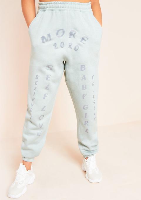 Alessi Sage Self Love Believe In Yourself Slogan Oversized Joggers