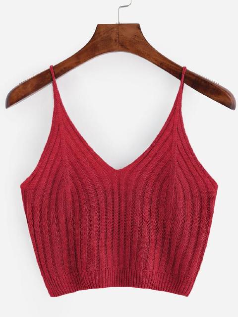 Solid Crop Cami Top