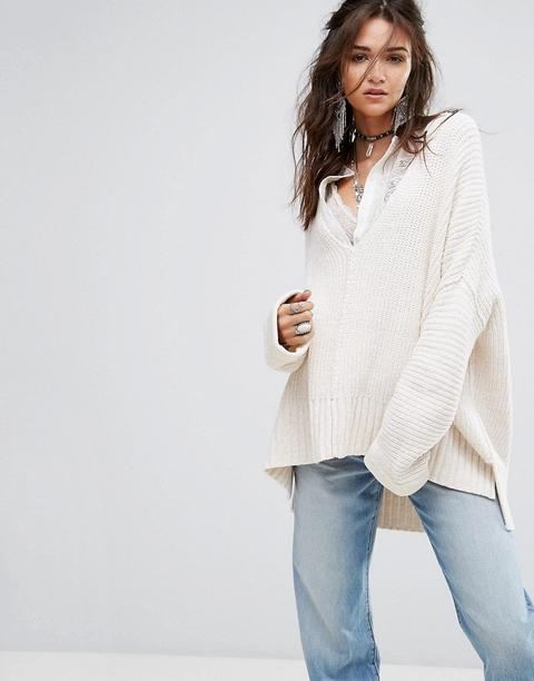 Jersey De Punto Con Cuello En V Take Over Me De Free People