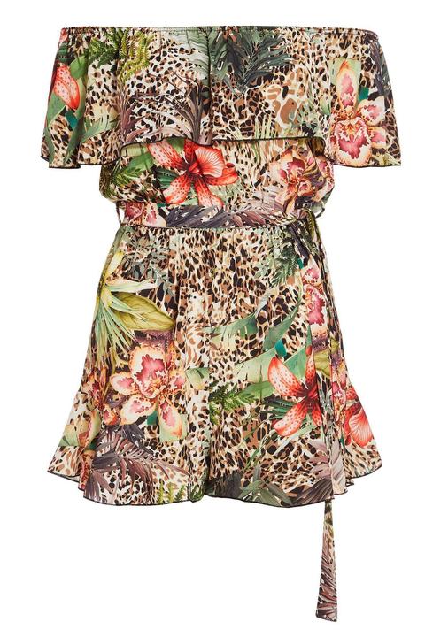 quiz leopard print playsuit