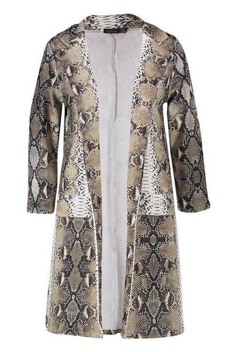 Snake print clearance duster jacket