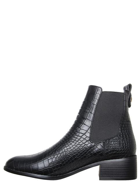 black croc chelsea boots