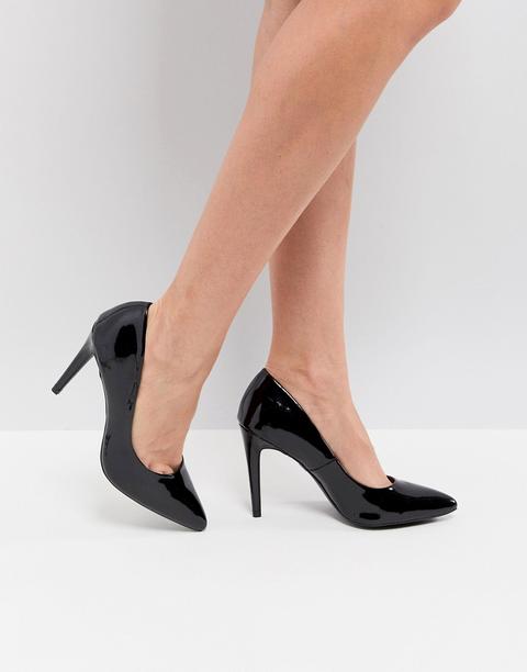 New Look Patent Pointed Court Shoe 