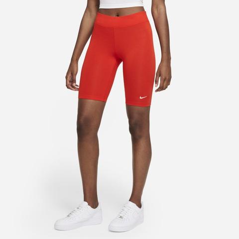 Nike Sportswear Essential Pantalón Corto De Ciclismo - Mujer - Rojo