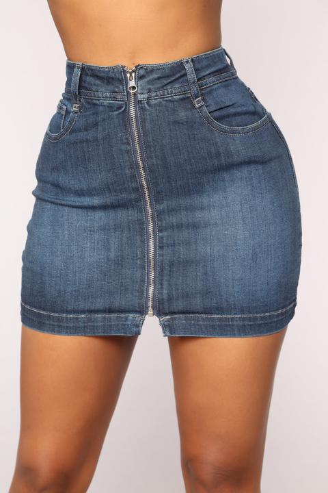 Monroe Denim Skirt - Dark