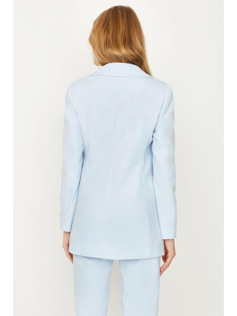 Blue Double Breasted Co-ord Tailored Jacket