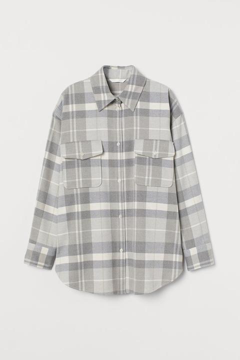 Camisa De Franela - Blanco
