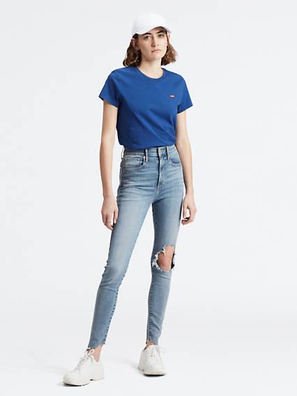 Mile High Super Skinny Jeans Bleu 