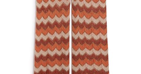 Brown Zig Zag Lurex Trouser