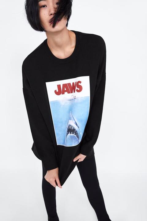 Jaws sweatshirt sale zara