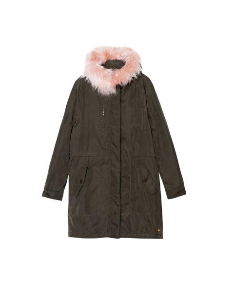 Parka Microfibra Cappuccio Pelo