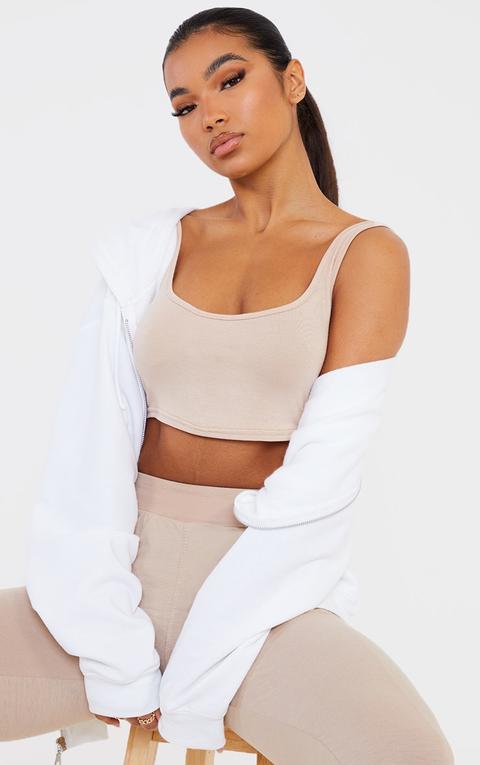 Basic Stone Scoop Neck Crop Top