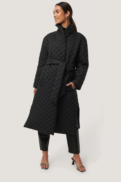 Na-kd Trend Quilted Long Jacket - Black