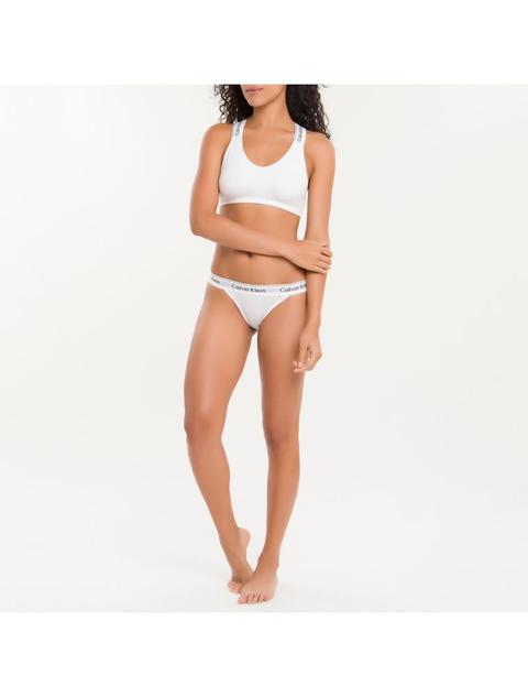 Calcinha Tanga String Modern Cotton - Branco 2