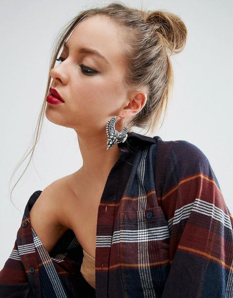 Pendientes De Aro Con Adornos De Tendencia De Asos