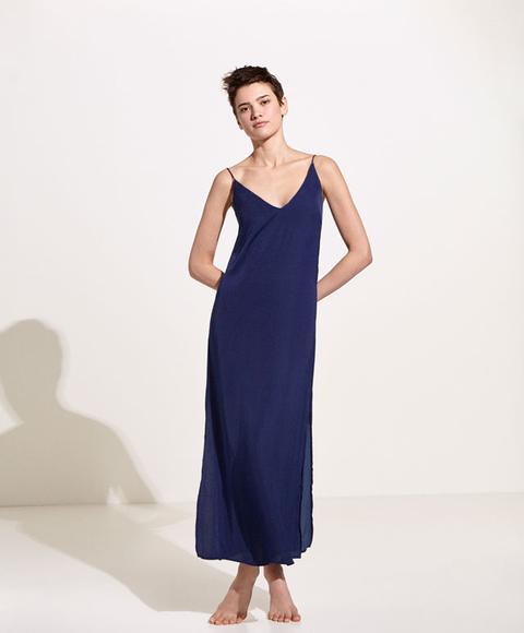 Vestido Tirantes Color: Azul Klein Talla: L Material: Poliester,