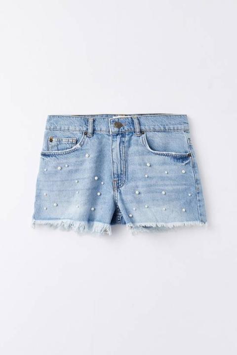 Shorts Denim Con Perle