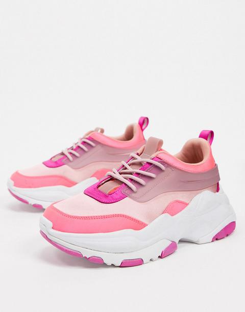 Asos Design Dutch Chunky Trainers In Fluoro Mix-multi