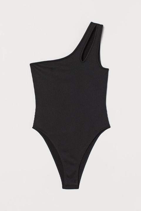 Body De Un Hombro - Negro