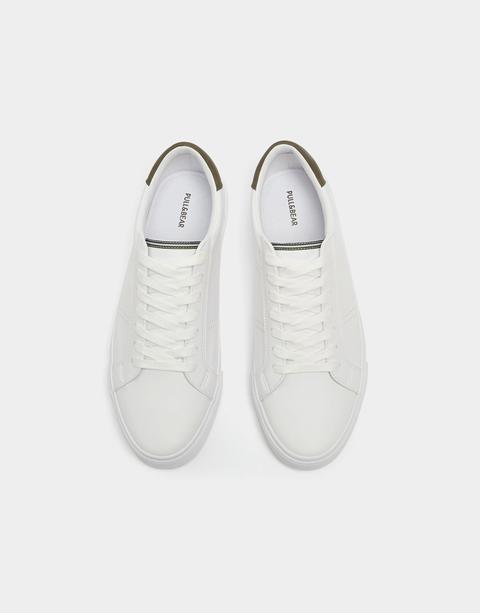 White Die-cut Trainers from Pull and 